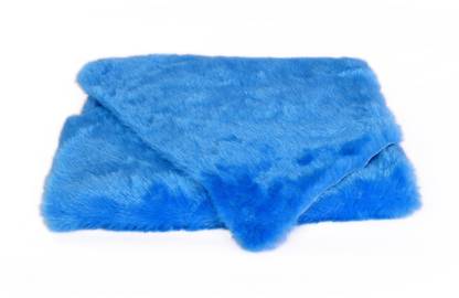 Vardhman Fur Cloth Light Blue ( Ferozi ) Colour, Size 38 " x 34" , 2 Cms Hair Length Used For Dresses, Soft Toys Making, Jackets ,Cushions, Decorations Etc