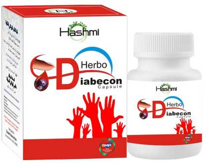 Hashmi Herbo Diabecon Control Your Diabetes with Natural Ayurveidc 20 Capsule | Useful in Metabolic Diseases (Pack of 2)