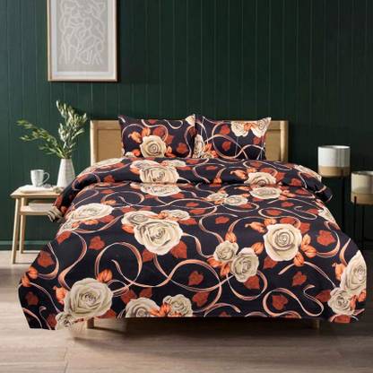 LH FIRST CHOICE Cotton Double Flat 144 TC Printed Bedsheet