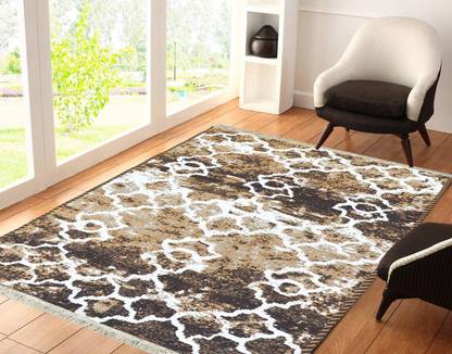 Zesture Multicolor Viscose, Chenille, Cotton Carpet