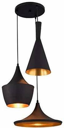RS SANDEEP Light Hanging Pendant Lights Industrial Black Finish Metal Shade Pendant Ceiling Lights Fixture Tulip Cone Disc (Bulb not Included) Pendant Lamp Ceiling Lamp