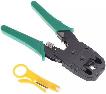StoreIN Ethernet RJ45 Crimper Stripper Network Cable Cutting Tool Plier Kits utp Tester RJ11 RJ12 Cat5 Cat5e Cat6 Cat6e Connector 8P6P4P Crimper Manual Crimper