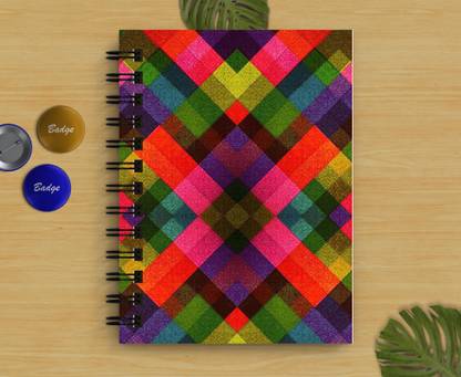 DI-KRAFT Multicolor Box Printed Regular Notebook A5 Diary Unruled 160 Pages