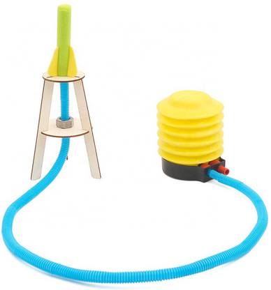 KitsGuru DIY STEM Education and Science wood foam inflatable rocket toy model Educational Electronic Hobby Kit