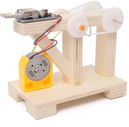 KitsGuru STEM DIY Science Physical Educational Learning Toy Hand Crank Power Generator Educational Electronic Hobby Kit
