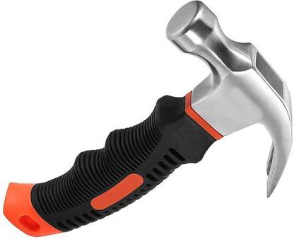 TOPHAVEN Heavy Duty 1PCS Small Hammer Stubby Mini Claw Hammers Short Handle Plastic Grip Straight Claw Hammer
