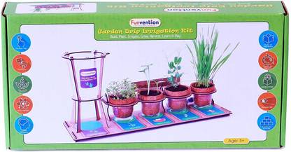 FUNVENTION Garden Drip Irrigation Kit - Build, Plant, Grow, Harvest Water Saving Concept - STEM Learning Kit
