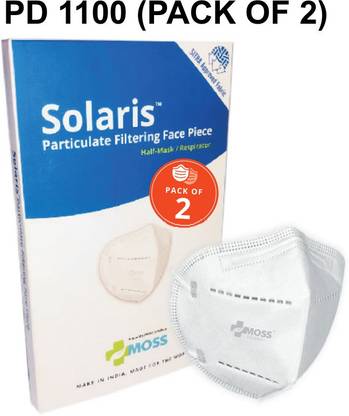 Solaris PD 1100 Particulate Filtering Face Piece Respirator Mask ( N95 , PM 2.5 , ISO & FDA CERTIFIED , 5 LAYERS , SITRA APPROVED FABRIC , EARLOOP VERSION ) PD1100__2