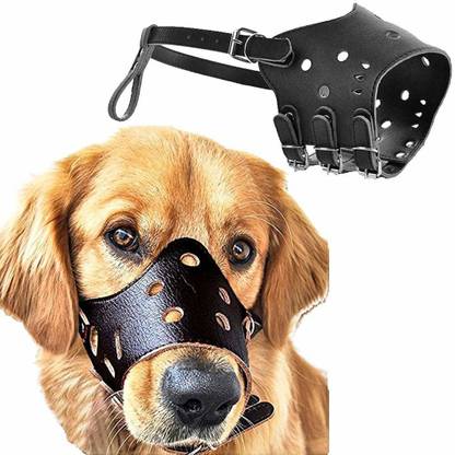 Sip Muzzle Basket Design Anti-Biting Adjusting Straps Mask for Dog(Size-7-10 Inch) Medium Strips Dog Muzzle