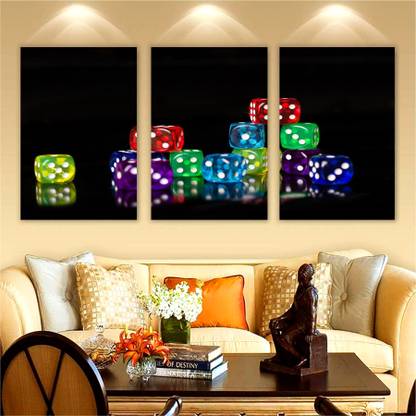 DICE CANVAS MDF Poster Fine Art Print