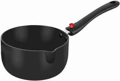 shreeji creation Non Stick Fry Pan Sauce Pan /Tea Maker/Tea Pan for Kitchen/Sauce pan for Kitchen/Milk Pan/Water Boiling Pan/Non Stick cookware Sauce Pan 14 cm diameter 1 L capacity