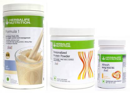 HERBALIFE F1 KULFI+ PP 200 G+AFRESH GINGER FOR Weight Loss Plant-Based Protein