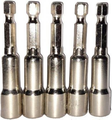 Tuftul Magnetic NUT Setter 8X65MM Screwdriver Bit Set