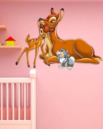 Approach home Decor 83 cm bambi cutout wall sticker 3d Self Adhesive Sticker