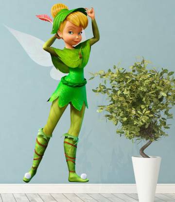 Approach home Decor 60 cm tinker bell adventure outfit wall sticker 3d Self Adhesive Sticker