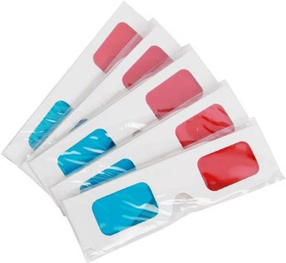 Anaglyph 3D Paper Glass 5 pcs. वीडियो ग्लासेस