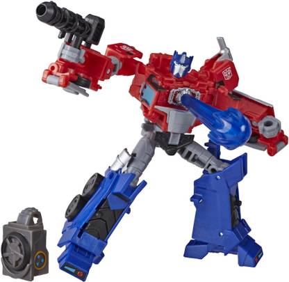 TRANSFORMERS Toys Cyberverse Deluxe Class Optimus Prime Action Figure, Built a Figure, For Kids Ages 6 & Up