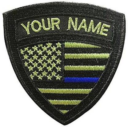 Graceful life Custom US Military Name Patch, Custom Embroidery Name Patches 2 PCS, Personalized Tactical Military Patches, Number Tag