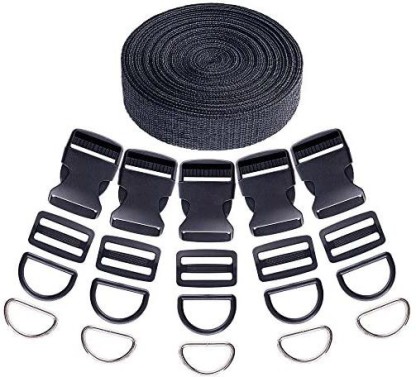 Including Flat Side Release Buckles and Tri-Glide Slides and D Rings with 1 Roll 5 Yards Nylon Webbing Straps for DIY Making Luggage Strap Swpeet 41Pcs 1 Inch DIY Making Bag Kit Pet Collar