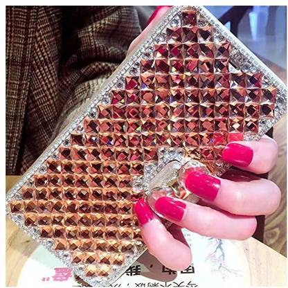ikasus iPhone 6S Plus Case,iPhone 6 Plus Case,Luxury 3D Bling Crystal Rhinestone Flip Wallet Case PU Leather Scratch Resistant