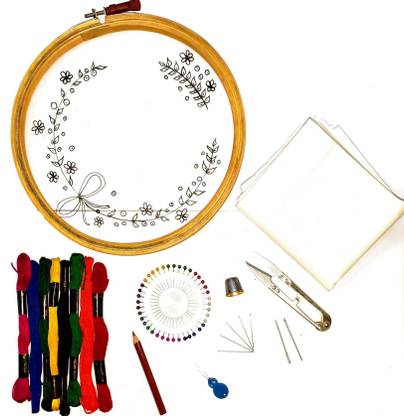 KHUSHA CREATIONS Embroidery Kit for Beginners / DIY Hand Embroidery Kit/ Hobby Embroidery Kit