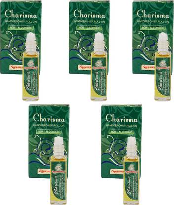 Sugandhim Roll On Charisma 8 ml Pack of 5 Floral Attar