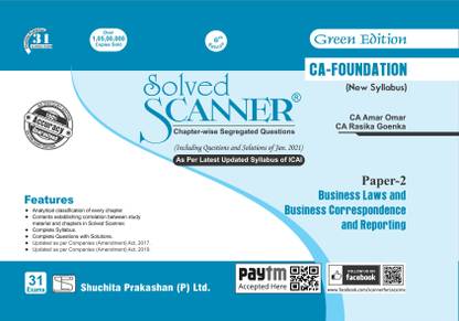 Solved Scanner CA Foundation (New Syllabus) Paper-2 Business Laws and Business Correspondence and Reporting (Edition : 6th)