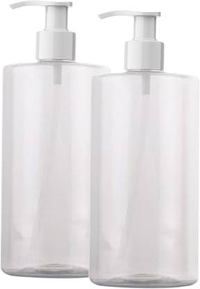 PALMIST Transparent Refillable Empty Bottles for Liquid Gel; 500ml Each (Set of 2 Bottles) 500 ml Bottle