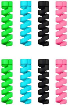 ANTRONIC Highly Flexible 8 Pieces Silicone Micro USB Protector, Mouse Cable Protector, Suit for All Cell Phones, Computers and Chargers Cable Protector