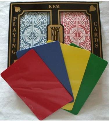 KEM 2 Free Cut Cards +Arrow Playing Cards Bridge Size Regular Index