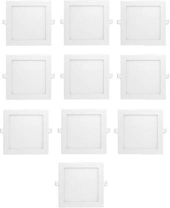 PSL 12W LED Square Panel Light (Size- 6 Inches) for False Ceiling with Driver (White Color) (Pack of 6) Recessed Ceiling Light Ceiling Lamp