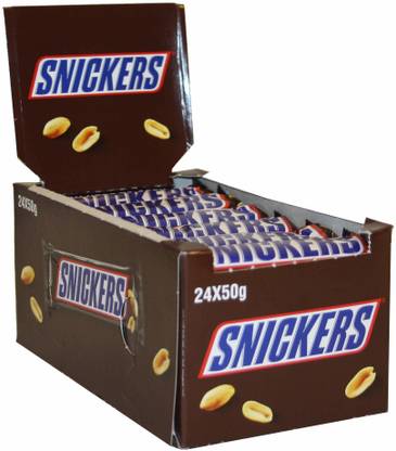 SNICKERS Peanut Filled Chocolates, 50g Each 24 pcs Box Caramels