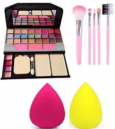 ANC Makeup Kit + 5 Pcs Makeup Brush + 2 Pc Blender Puff Combo