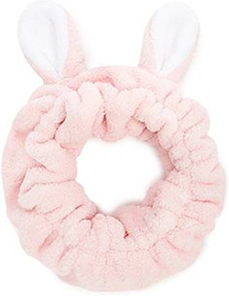 Myra Collection Bunny ears FUR HEAD BAND spa makeup band Head Band