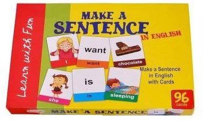 Haulsale Innovative Educational MAKE A SENTENCE IN ENGLISH Learn To Make A Sentence In English With Cards Puzzle Learning/ Educational Game (96 Pieces)