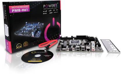 powerx PMB-H61 NVME LGA 1155Socket Mini-ATX Intel H61 Chipset DDR3 Motherboard for Desktop