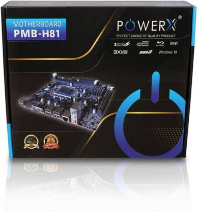 powerx PMB-H81-DDR3 LGA 1150Socket Micro-ATX Intel H81 Express Chipset DDR3 Motherboard for Desktop