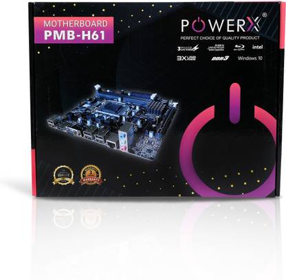 powerx PMB-H61-DDR3 LGA 1155Socket Micro-ATX Intel H61 Chipset DDR3 Motherboard for Desktop