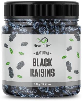 Greenfinity Premium Afghani Seedless Black Raisins - 250g. Raisins