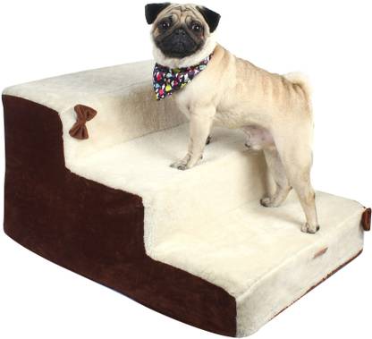 Douge Couture brown dog ladder ramp stairs for small dogs and cats or old dogs Pet Stair Ramp
