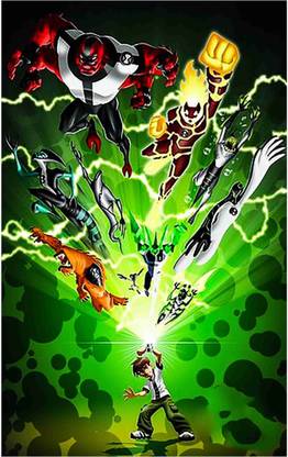 Ben 10 Cartoon Wall Poster For Room With Gloss Lamination M4 Paper Print
