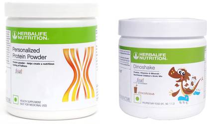 Herbalife Nutrition Protein Powder 200G With Dinoshake Kids Drink Mix - Chocolate Flavor Protein Shake