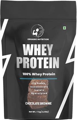 ORGANIC NUTRITION 100% Whey Protein D ISOLATE + HYDROLYZED 1 kg Protein 27g Weight Gainers/Mass Gainers