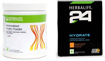 Herbalife Nutrition Protein Powder 200G With H24 Hydrate Drink Mix - Orange Flavor Plant-Based Protein
