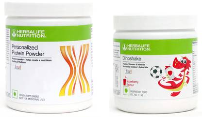 Herbalife Nutrition Protein Powder 200G With Dinoshake Kids Drink Mix - Strawberry Flavor Plant-Based Protein