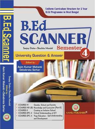 Aaheli B.Ed Scanner Semester - IV (New Edition) - English Version