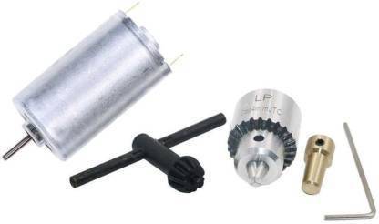 Gadariya King Good Heavy duty moter with Mini Drill Chuck Key Keyless Drill Chucks 0.3-4mm Capacity Range W/ 3.17mm Shaft Connecting Rod Rotary Tool