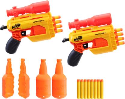Nerf Alpha Strike Optic QS-4 Duel Targeting Set, 22-Piece Set, 2 Blasters, 4 Half-Targets, 16 Darts Guns & Darts