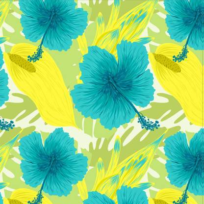 BPDESIGNSOLUTION Floral & Botanical Multicolor Wallpaper