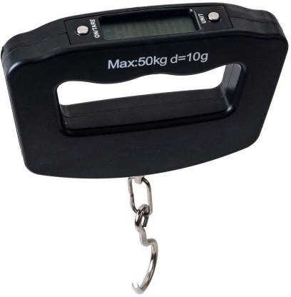 Eyelet Black Digital Portable Luggage Scale with LCD Backlight Weighing Scale